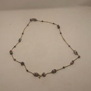 Elegant Gold and Multicolor Beaded Necklace